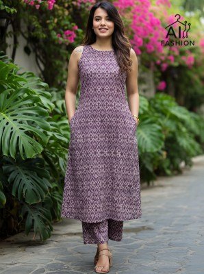 AI Fashion Summer Special Flex Cotton Long Flared Co-Ord Set co ord set catalogs