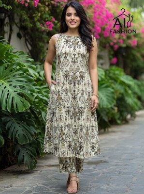 AI Fashion Summer Special Flex Cotton Long Flared Co-Ord Set co ord set catalogs