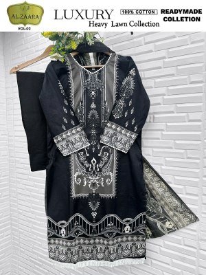 AI Zaara Vol 2 Karachi Edition Heavy Cotton Designer Suit with Original Mal Mal Dupatta Wholesale kurtis catalogs
