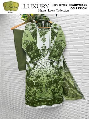 AI Zaara Vol 2 Karachi Edition Heavy Cotton Designer Suit with Original Mal Mal Dupatta Wholesale kurtis catalogs