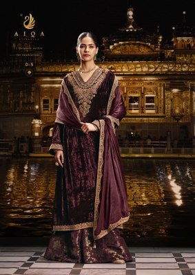 AIQA SABR Winter Wear Velvet Suit Dress Material dress material catalogs
