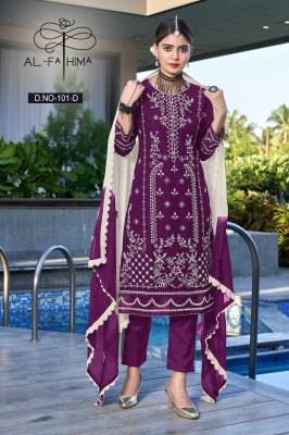 AL Fathima by Afreen design no 101 semi stitched pakistani suit catalogue at wholesale price  readymade suit catalogs
