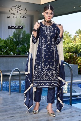 AL Fathima by Afreen design no 101 semi stitched pakistani suit catalogue at wholesale price  readymade suit catalogs