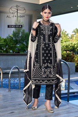 AL Fathima by Afreen design no 101 semi stitched pakistani suit catalogue at wholesale price  readymade suit catalogs
