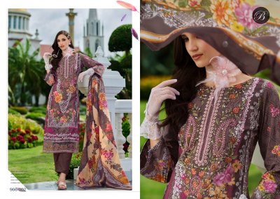 AL Marina by Belliza pure cotton digital printed neck embroidered unstitched suit collection salwar kameez catalogs