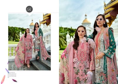 AL Marina by Belliza pure cotton digital printed neck embroidered unstitched suit collection salwar kameez catalogs