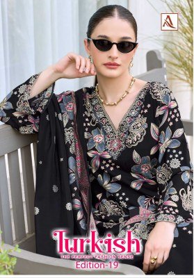 ALOK SUIT TURKISH-19 Pure Viscose Rayon Foil 3-Piece Suit Set wholesale catalogs