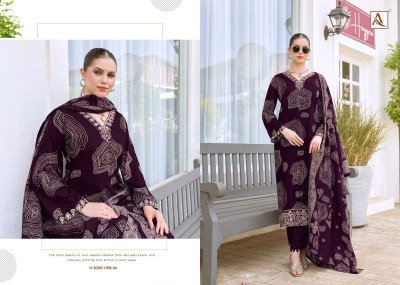 ALOK SUIT TURKISH-19 Pure Viscose Rayon Foil 3-Piece Suit Set dress material catalogs