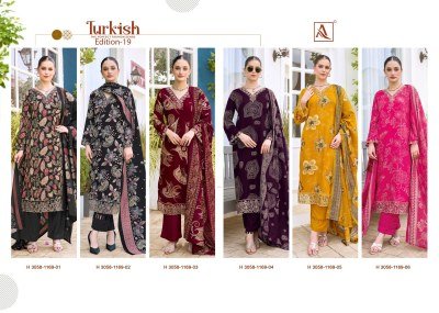 ALOK SUIT TURKISH-19 Pure Viscose Rayon Foil 3-Piece Suit Set dress material catalogs