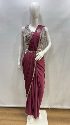 AMOHA Design No. 102486 Ready to Wear Lycra Saree with Blouse sarees catalogs
