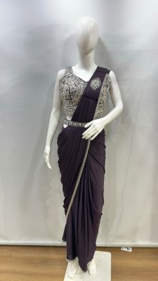 AMOHA Design No. 102486 Ready to Wear Lycra Saree with Blouse sarees catalogs