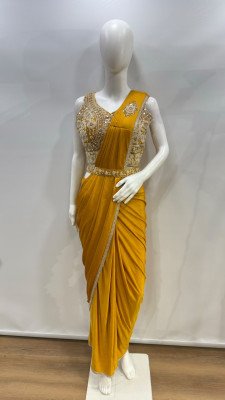AMOHA Design No. 102486 Ready to Wear Lycra Saree with Blouse sarees catalogs