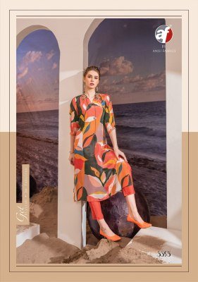 ANJU FABRIC NATURAL Vol. 2 Western Long Kurti with Pant Crepe Digital Print kurtis catalogs