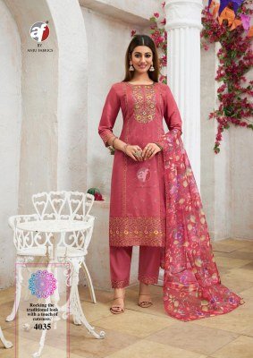 ANJU FABRIC SAYARA Vol-2  Shimmer Embroidery 3-Piece Designer Suit with Dupatta kurti pant with dupatta Catalogs