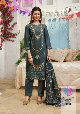 ANJU FABRIC SAYARA Vol-2  Shimmer Embroidery 3-Piece Designer Suit with Dupatta kurti pant with dupatta Catalogs