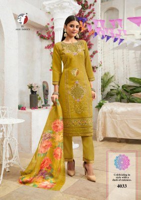 ANJU FABRIC SAYARA Vol-2  Shimmer Embroidery 3-Piece Designer Suit with Dupatta kurti pant with dupatta Catalogs
