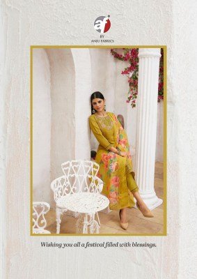 ANJU FABRIC SAYARA Vol-2  Shimmer Embroidery 3-Piece Designer Suit with Dupatta kurti pant with dupatta Catalogs