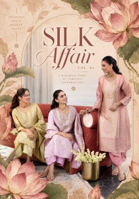ANJU FABRIC SILK AFFAIR Vol-6 Jacquard Kurti Wide Pant with Dupatta 