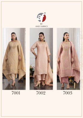 ANJU FABRIC SILK AFFAIR Vol-6 Jacquard Kurti Wide Pant with Dupatta kurti pant with dupatta Catalogs