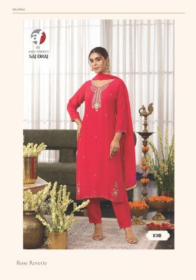 ANJU FABRICS SAJ DHAJ Pure Crepe Kurti Pant Dupatta Set kurti pant with dupatta Catalogs