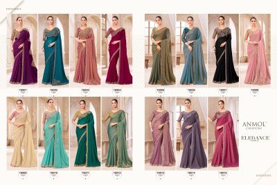ANMOL ELEGANCE XXI Vol-21 Series 16001-16015 Designer Saree with Embroidery Blouse sarees catalogs