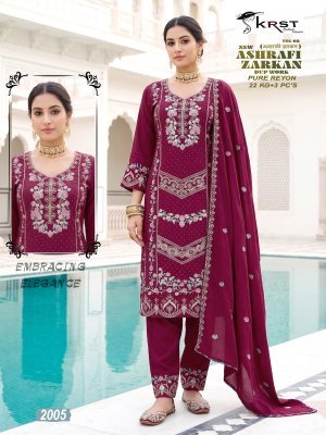 ASHRAFI ZARKAN Vol-1 Pakistan Suit – Pure Rayon 22KG+ 3-Piece Zarkan Hand Work Set kurti pant with dupatta Catalogs