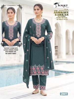 ASHRAFI ZARKAN Vol-1 Pakistan Suit – Pure Rayon 22KG+ 3-Piece Zarkan Hand Work Set kurti pant with dupatta Catalogs