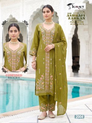 ASHRAFI ZARKAN Vol-1 Pakistan Suit – Pure Rayon 22KG+ 3-Piece Zarkan Hand Work Set kurti pant with dupatta Catalogs