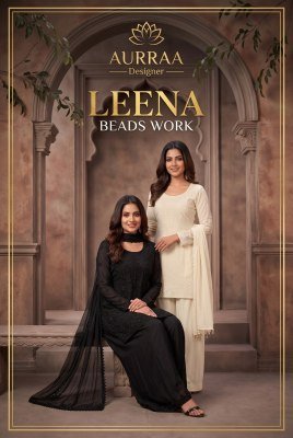 AURRAA LEENA Premium Chinon Top Palazzo Dupatta Set 