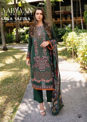 Aabyaan Sana Safina Vol 5 Karachi Style Pure Cotton Unstitched Designer Suit Wholesale pakistani suit catalogs