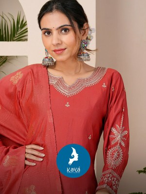 Aahana by Kaya straight cut roman silk embroidered readymade suit catalogue at affordable rate readymade suit catalogs