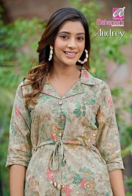 Aahanaas new Audrey Modal chanderi Prints designer Kurti collection  kurtis catalogs