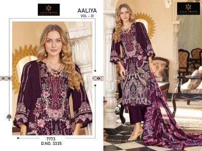 Aaliya Embroidery Collection Vol. 31 Ready-made 3-Piece Cotton Suit Size wise Combo Set