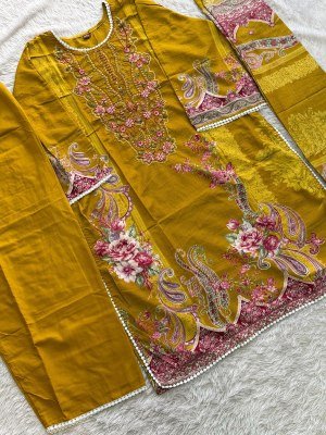 Aaliya Embroidery Collection Vol. 31 Ready-made 3-Piece Cotton Suit Size wise Combo Set