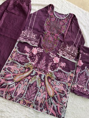 Aaliya Embroidery Collection Vol. 31 Ready-made 3-Piece Cotton Suit Size wise Combo Set