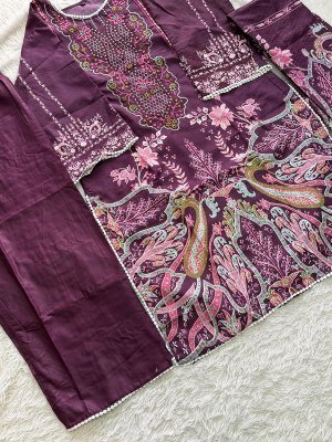 Aaliya Embroidery Collection Vol. 31 Ready-made 3-Piece Cotton Suit Size wise Combo Set