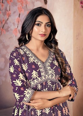 Aaliyaa 1 present heavy rayon embroidered sequence work kurti catalogue  kurtis catalogs