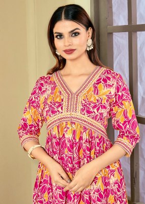 Aaliyaa 3 by heavy reyon print embroidered readymade kurti catalogue kurtis catalogs