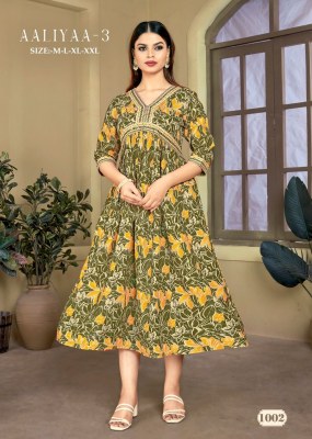 Aaliyaa 3 by heavy reyon print embroidered readymade kurti catalogue kurtis catalogs