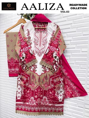 Aaliz Prints Aaliza Vol 3 Ready to Wear Collection Soft Cotton Digital Print Nice Work And Wholesale Readymaid suits readymade suit catalogs