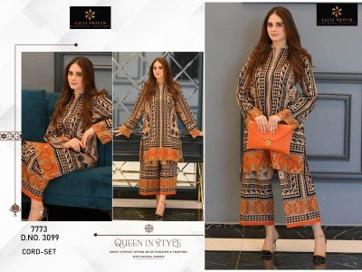Aaliz Prints Cord Set Vol 10 Printed Lawn Top with Palazzo Bottom Wholesale co ord set catalogs