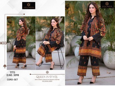 Aaliz Prints Cord Set Vol 10 Printed Lawn Top with Palazzo Bottom Wholesale co ord set catalogs