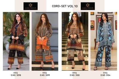 Aaliz Prints Cord Set Vol 10 Printed Lawn Top with Palazzo Bottom Wholesale co ord set catalogs