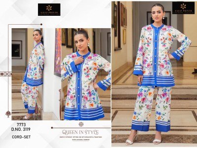 Aaliz Prints Cord Set Vol 11  Full Stitched Lawn Fabric Top with Printed Palazzo wholesale co ord set catalogs