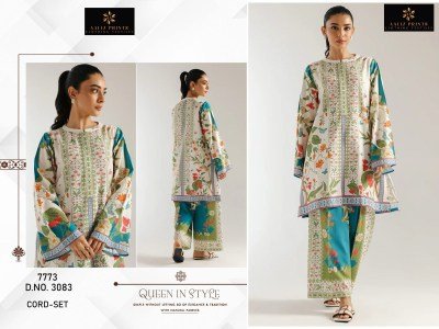 Aaliz Prints Cord Set Vol 5 Premium Lawn Fabric Printed Cord Set Top And Plazo Wholesale co ord set catalogs