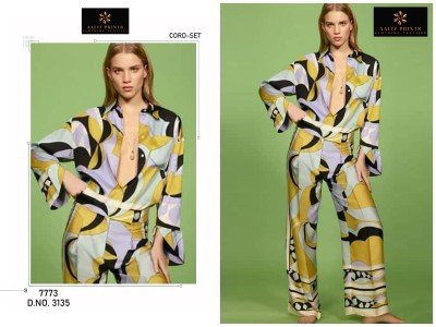 Aaliz Prints Hollywood Cord Set Vol 1 Fabric Lawn fabric for top and plazo Wholesale co ord set catalogs