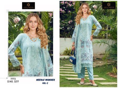 Aaliz Prints Needle Wonder Vol 2 Cotton Dress Material with Embroidered Neck Wholesale Collection dress material catalogs