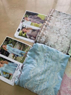 Aaliz Prints Needle Wonder Vol 2 Cotton Dress Material with Embroidered Neck Wholesale Collection dress material catalogs