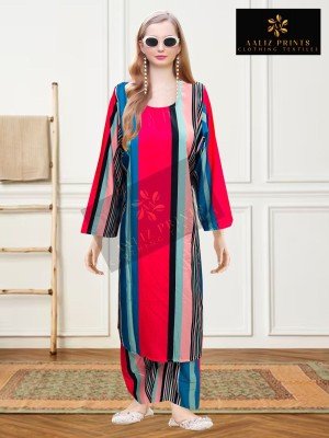 Aaliz Prints Vol 12 Designer Lawn Fabric Cord Set Printed Kurti with Plazo Wholesale co ord set catalogs