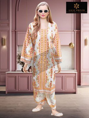 Aaliz Prints Vol 12 Designer Lawn Fabric Cord Set Printed Kurti with Plazo Wholesale co ord set catalogs